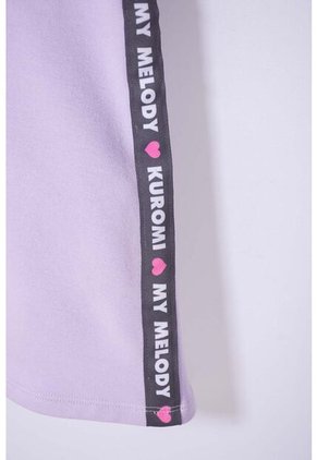 Vestido De My Melody & Kuromi Lila Con Estampado En Frente Para Niña 10