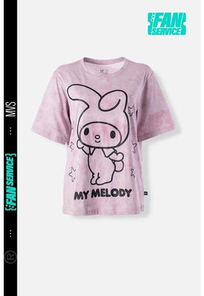 Camiseta De My Melody & Kuromi Regular Fit Para Mujer S