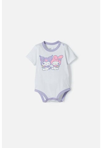 Body De My Melody & Kuromi Blanco Con Broches En Entrepierna Para Bebé Niña 6-9 My Melody & Kuromi