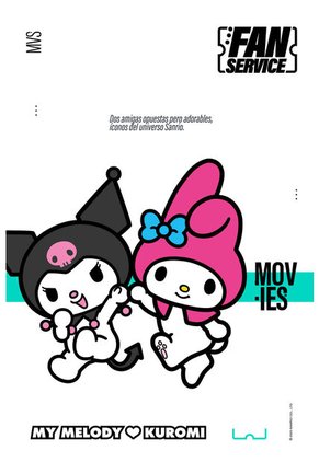 Camiseta De My Melody & Kuromi Regular Fit Para Mujer S