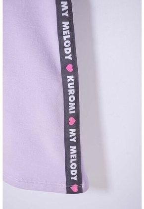 Vestido De My Melody & Kuromi Lila Con Estampado En Frente Para Niña 10