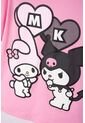 Conjunto De My Melody & Kuromi Rosado Y Negro De Pantalón Largo Para Niña 8 de My Melody & Kuromi
