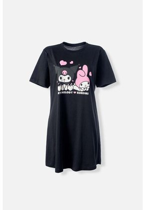 Pijama De My Melody & Kuromi Negra Tipo Batola Para Mujer M