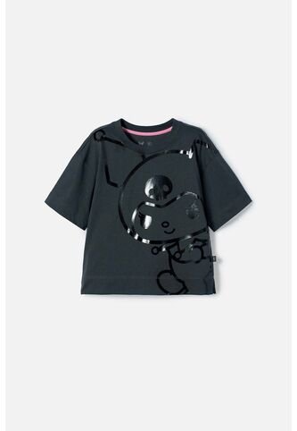 Camiseta De My Melody & Kuromi Gris Manga Corta Para Niña 6 My Melody & Kuromi