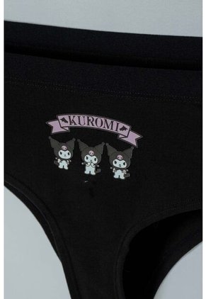 Pack X2 Panties My Melody & Kuromi Negro Y Lila Para Mujer S