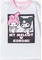 Pijama De My Melody & Kuromi Gris Y Blanca De Pantalón Largo Para Niña 10 de My Melody & Kuromi