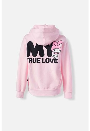Buzo De My Melody & Kuromi Rosado Con Capucha Para Mujer M