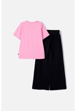 Conjunto De My Melody & Kuromi Rosado Y Negro De Pantalón Largo Para Niña 10