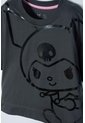 Camiseta De My Melody & Kuromi Gris Manga Corta Para Niña 6 de My Melody & Kuromi