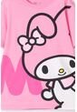 Camiseta De My Melody & Kuromi Rosada Con Estampado En Frente Para Niña 6 de My Melody & Kuromi