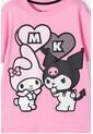 Conjunto De My Melody & Kuromi Rosado Y Negro De Pantalón Largo Para Niña 8 de My Melody & Kuromi