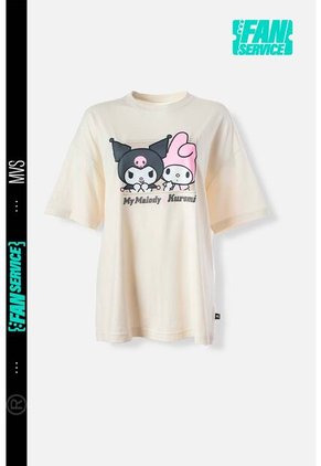 Camiseta De My Melody & Kuromi Relax Fit Para Mujer XS