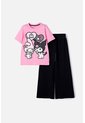 Conjunto De My Melody & Kuromi Rosado Y Negro De Pantalón Largo Para Niña 12 de My Melody & Kuromi