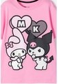 Conjunto De My Melody & Kuromi Rosado Y Negro De Pantalón Largo Para Niña 12 de My Melody & Kuromi