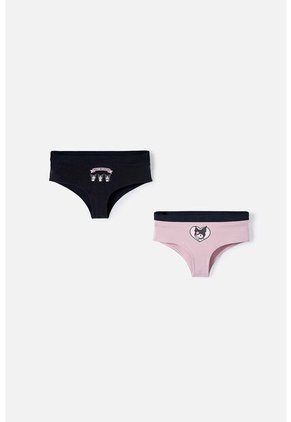 Pack X2 Panties My Melody & Kuromi Negro Y Lila Para Mujer L
