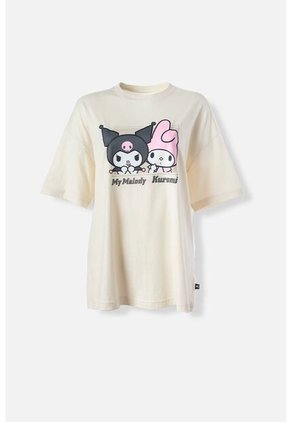 Camiseta De My Melody & Kuromi Relax Fit Para Mujer XS