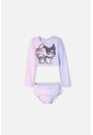 Conjunto De Baño De My Melody & Kuromi Rosado Y Lavanda Manga Larga Para Niña 10 de My Melody & Kuromi