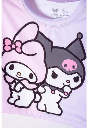 Conjunto De Baño De My Melody & Kuromi Rosado Y Lavanda Manga Larga Para Niña 10