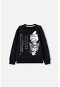 Buzo De My Melody & Kuromi Negro De Diseño Cerrado Para Niña 10 de My Melody & Kuromi