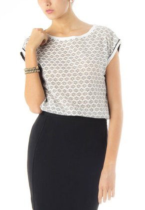 Blusa NAF NAF Blanco-Negro