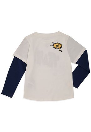 Camiseta Manga Larga Blanco-Azul Name It