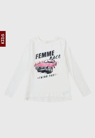 Camiseta Manga Larga Blanco-Rosa-Azul Name It Name It