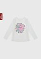 Camiseta Manga Larga Marfil-Rosa-Verde Name It de Name It