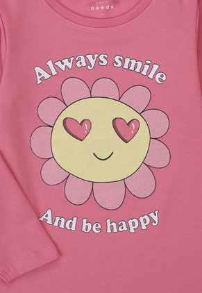 Camiseta Manga Larga Rosa-Amarillo-Blanco Name It