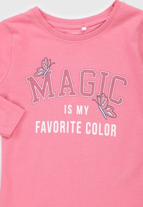 Camiseta Manga Larga Rosa-Blanco-Azul Name It