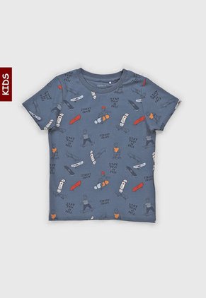 Camiseta Azul Grisáceo-Multicolor Name It