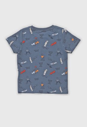Camiseta Azul Grisáceo-Multicolor Name It