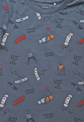 Camiseta Azul Grisáceo-Multicolor Name It