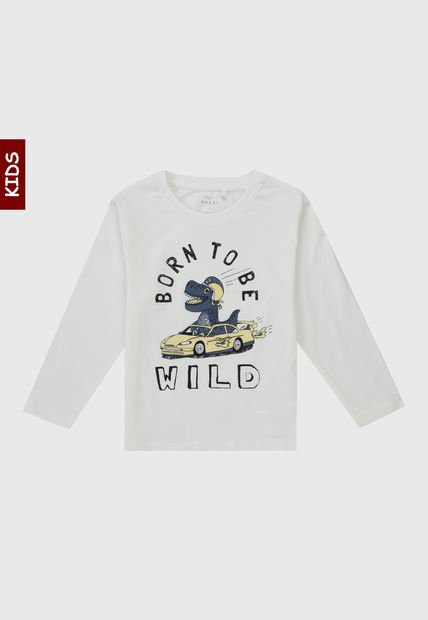 Camiseta Manga Larga Blanco-Azul-Amarillo Name It