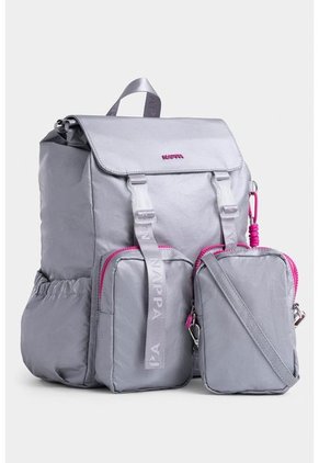 Bolso Tipo Tula Morral En Textil Para Mujer Con Bolsillo Frontal Removible Bolso Tipo Tula Morral En Textil Para Mujer Con Bolsillo Frontal Removible Plata NAPPA