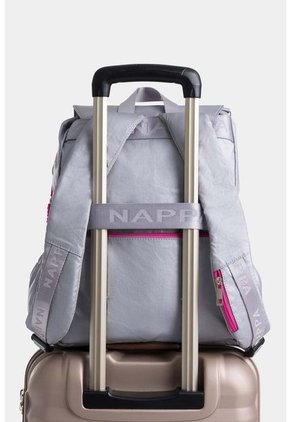 Bolso Tipo Tula Morral En Textil Para Mujer Con Bolsillo Frontal Removible Bolso Tipo Tula Morral En Textil Para Mujer Con Bolsillo Frontal Removible Plata NAPPA