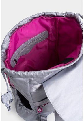 Bolso Tipo Tula Morral En Textil Para Mujer Con Bolsillo Frontal Removible Bolso Tipo Tula Morral En Textil Para Mujer Con Bolsillo Frontal Removible Plata NAPPA