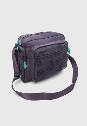 Bolso Manos Libres Nappa Botanical Violeta