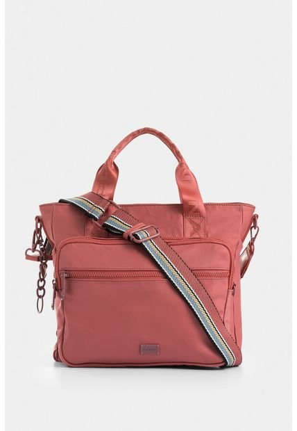 Bolso Tipo Shopping Mediano Con Cierre Principal Y Bolsillo Frontal Bolso Tipo Shopping Mediano Con Cierre Principal Y Bolsillo Frontal Rosado NAPPA