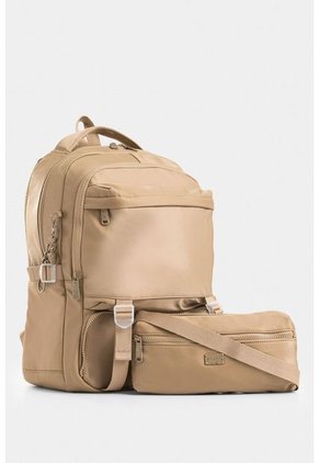 Bolso Tipo Morral Grande Con Bolsillo Removible Bolso Tipo Morral Grande Con Bolsillo Removible Crema NAPPA