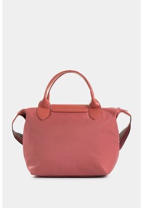 Bolso Tipo Baguette Mediano Con Tapa Y Doble Cargadera Bolso Tipo Baguette Mediano Con Tapa Y Doble Cargadera Rosado NAPPA