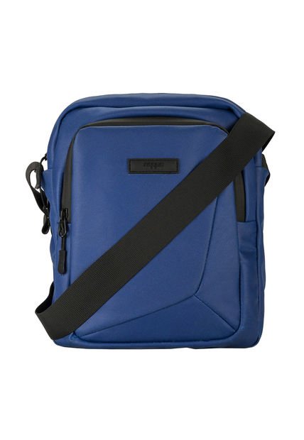 Bolso Manos Libres Azul Navy-Negro Nappa Walter Eco