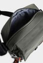 Bolso Manos Libres Verde Militar-Negro-Naranja Nappa Pratt de Nappa