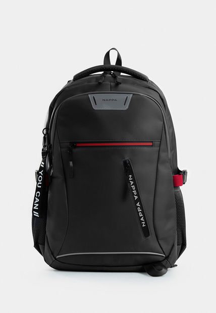 Morral  Negro-Rojo Nappa Ledger Lds