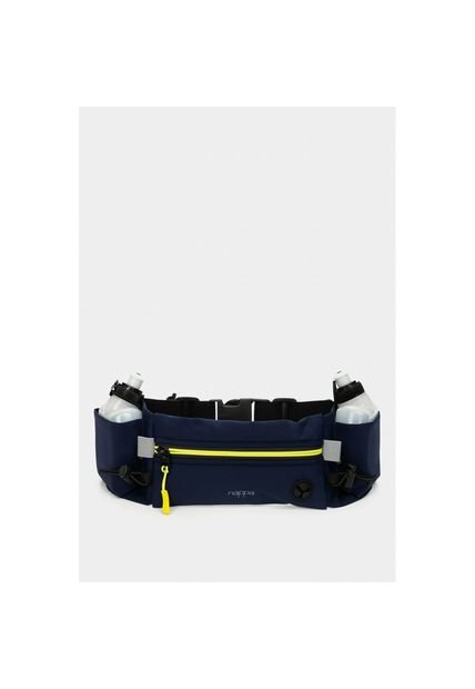 Bolso Tipo Riñonera Deportiva En Lona Repelente Al Agua Doble Compartimento Para Termo Bolso Tipo Riñonera Deportiva En Lona Repelente Al Agua Doble Compartimento Para Termo Azul NAPPA