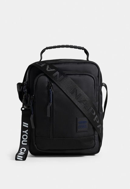 Bolso Manos Libres Negro-Azul Navy Nappa Galvin