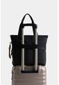 Bolso Tipo Shopping En Textil Con Bolsillo Frontal Removible Bolso Tipo Shopping En Textil Con Bolsillo Frontal Removible Negro NAPPA de Nappa
