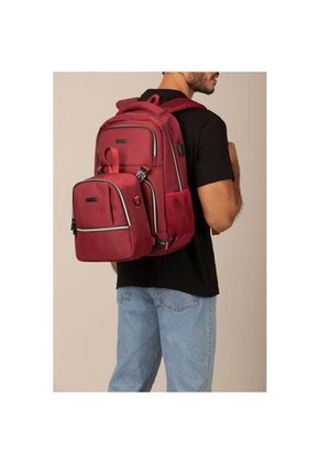 Bolso Tipo Tula Morral Grande En Lona Con Lonchera Removible Bolso Tipo Tula Morral Grande En Lona Con Lonchera Removible Vinotinto NAPPA