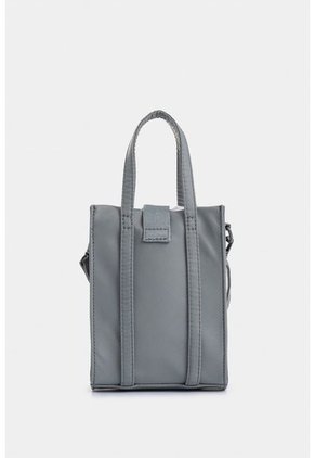 Bolso Tipo Bandolera En Textil Para Mujer Con Llavero Removible En Silueta De Moda Bolso Tipo Bandolera En Textil Para Mujer Con Llavero Removible En Silueta De Moda Gris NAPPA