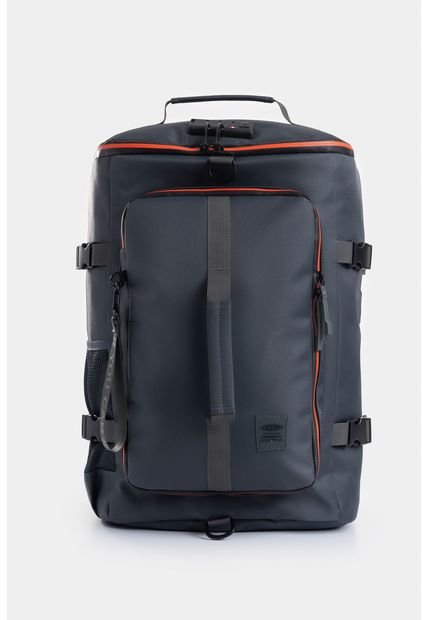 Bolso Tipo Tula Morral En Lona Con Cierres Invertidos En Contraste Bolso Tipo Tula Morral En Lona Con Cierres Invertidos En Contraste Gris NAPPA