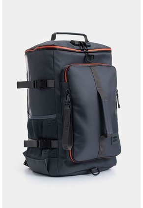 Bolso Tipo Tula Morral En Lona Con Cierres Invertidos En Contraste Bolso Tipo Tula Morral En Lona Con Cierres Invertidos En Contraste Gris NAPPA